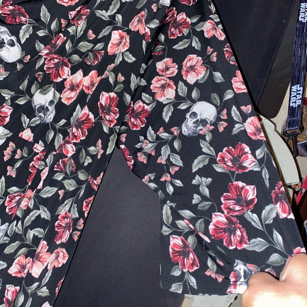 Plus Size Torrid Skull and Roses Skater Dress
